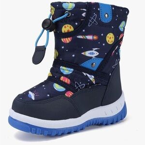 Kids Space-Themed Winter Boots toddler size 7